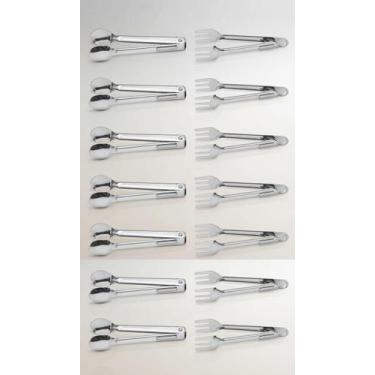 Imagem de Kit 10 Pegadores de Salada Inox 20cm Multiuso - Congratulations Store