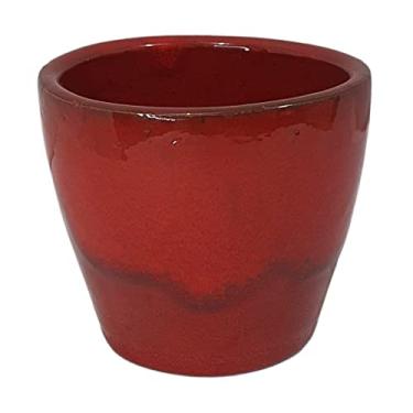 Imagem de Vaso Cachepot De Cerâmica 6 Cores Para Decoração 14x12 - Vermelho
