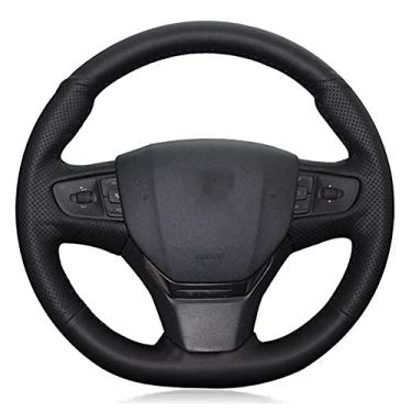 Imagem de TPHJRM Capa de volante de carro DIY couro artificial, apto para Citroen C3 C3-XR C4 Peugeot 408 Traveller 2014-2019