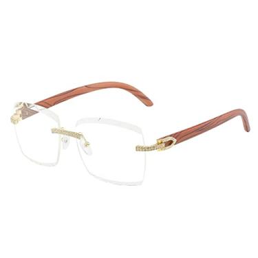 Imagem de Estilo Cabeça Perna Moda Óculos de Sol Quadrado Personalidade Mesmo Óculos de Sol Diamante Sem Moldura Corte de Borda Feminino, 7, Tamanho Único