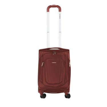 Imagem de Mala de Bordo Pequena para Viagem em Poliester Samsonite Kick Air Cadeado Tsa Rodas Duplas Vermelha