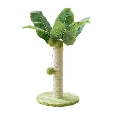 Imagem de Baoblaze Poste de arranhar para gatos, arranhador de gatinho, garras de moagem duráveis pilar de arranhão de gato com bola brinquedo interativo gato árvore escalada arranhador de gatos, verde 30 cm, multi