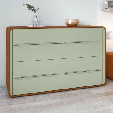 Imagem de Cômoda 8 Gavetas 152x48x96cm Loop Frassino/Salvia
