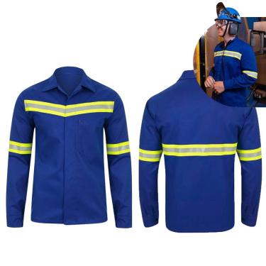 Imagem de Conjunto Uniforme EPI Faixa Refletiva Nr10 Segurança do Trabalho Construção Mecanico Eletricista Obra Serviço