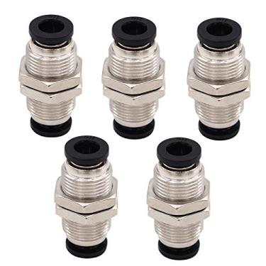 Imagem de DERPIPE Encaixe de Tubo de Aço Inoxidável 3/8" OD com Rosca Dupla (5 Pacotes)