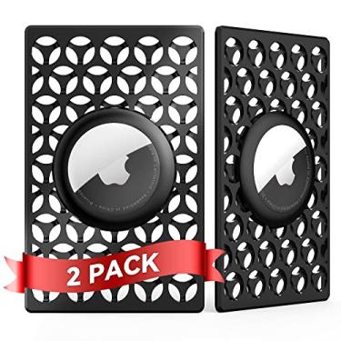 Imagem de DLENP Suporte de carteira Airtag para Apple Tag, 2 pacotes com suporte de etiqueta aérea, capa flexível para cartão de crédito