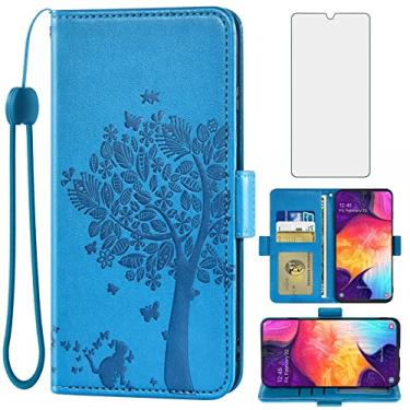Imagem de Asuwish Capa carteira compatível com Samsung Galaxy A50 A50S A30S e protetor de tela de vidro temperado flip alça de pulso porta-cartão capa para celular para Glaxay A 50 50S 30S Gaxaly S50 50A SM