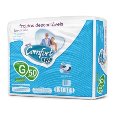 Imagem de Fralda Descartável Geriátrica Adulto Comfort Life Hiper G 50 Unidades