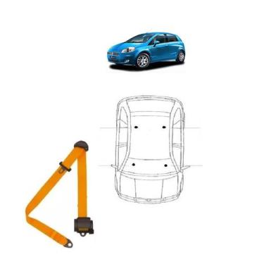 Imagem de Cinto de Segurança 3 pontos dianteiro Fiat Punto - Dialp, Laranja