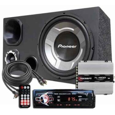 Imagem de Kit Som Caixa Trio Sub Pioneer Aparelho Bluetooth Taramps