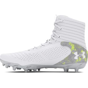 Imagem de Under Armour Tênis unissex infantil Highlight Lax Mc Jr Lacrosse Cleat, (100) Branco/Branco/Preto, 4 Big Kid