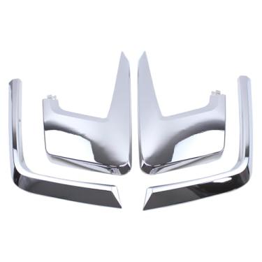 Imagem de ApplianPar 4 peças de acabamento cromado para para-choque dianteiro direito esquerdo para Outlander Sport 2016-2019
