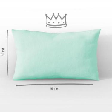 Imagem de Fronha Avulsa Travesseiro King 50x90 Cm Malha Verde Arrumadinho Enxova
