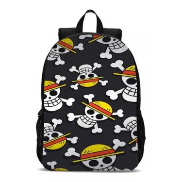 Imagem de Mochila Infantil Meninos Caveira Pirata Chapeu de Palha Animes e Série