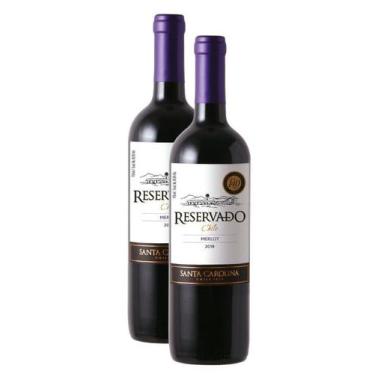 Imagem de kit 2 Vinho Santa Carolina Reservado Merlot 750ml