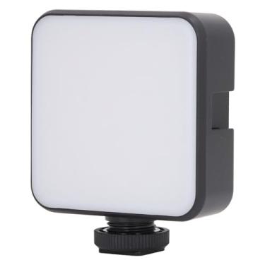 Imagem de Iluminação Portátil para Fotografia Com Luz de Vídeo LED na Câmera Com 3 Montagens de Sapata Fria de 2500 a 9000K para Gravação de Vlogging