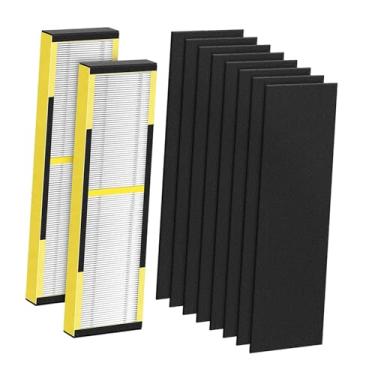 Imagem de Bothyi Purificador de substituição purificador hepa com pré-purificador de carbono ativado desempenho estável fácil de instalar purificador de ar mais limpo, 2pcs Amarelo