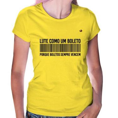 Imagem de Baby Look Lute como um boleto - Foca na Moda, Amarelo, G