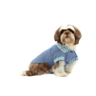 Imagem de Camisa Índigo Blue para Cachorro e Gato Pet - Bichinho Chic, Azul, 4