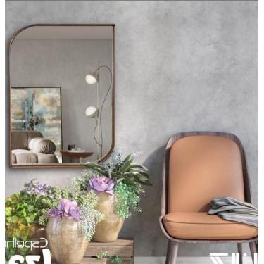 Imagem de Espelho Decorativo Ibiza Com Moldura Lâmina De Madeira - Liz Decor, Im