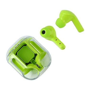 Imagem de Fones de ouvido Mini Clear ENC cancelamento de ruído HiFi som sem perdas graves profundos com display digital (verde)