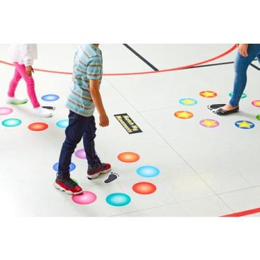 Imagem de Really Good Stuff Adesivos de decalque EZ Stick Movement Match - 39 decalques para pisos e corredores - Obtenha atividade em movimento para estudantes na sala de aula