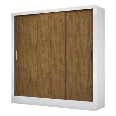 Imagem de Guarda Roupa Roupeiro Dubai 3 Portas De Correr 3 Gavetas Carioca Branco Cinamomo