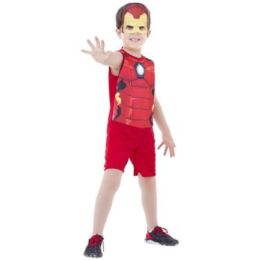 Imagem de Fantasia Homem De Ferro Infantil Pop Com Máscara Tamanho G