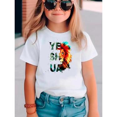 Imagem de Camiseta Infantil Algodão T Shirt Menina Menino YESHUA Estampada - UBU