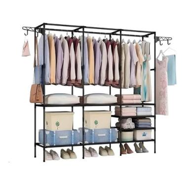 Imagem de Organizador de Roupas 3 Coluna Aberto Closet Arara Prateleira - UNYHOM