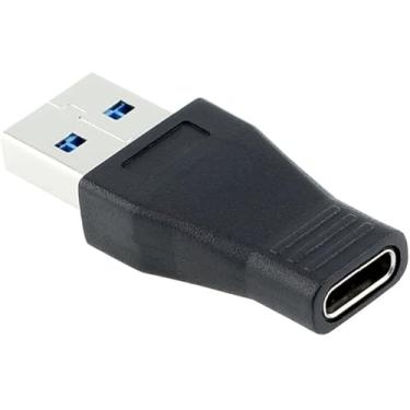 Imagem de Adaptador USB-C para USB 3.0 NFHK | Tipo C Fêmea para USB A Macho | Alta Velocidade 5Gbps | Compatível com MacBook, Tablets e Smartphones
