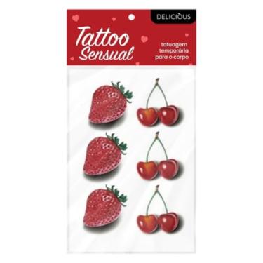 Imagem de Tatuagem Emoji Morango E Cereja Adesivos Temporária Adesivos Eróticos Morango e Cereja DL03