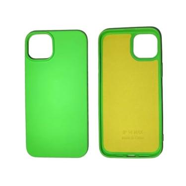 Imagem de Capinha de Silicone para iPhone 14 Plus com Proteção na Câmera (Verde)