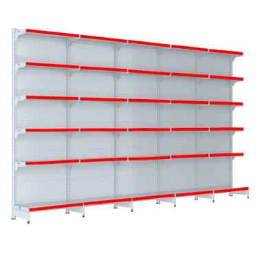 Imagem de Gondola Parede 202 Fit Farmacia Ate 5 Metros Branco Pe Verme