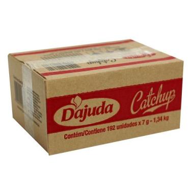 Imagem de Sachês De Catchup Caixa 192 Un De 7g - Dajuda - Romafele
