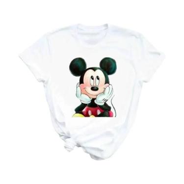 Imagem de Camiseta Kawaii De Mickey, Minnie E Pato Donald Da Disney, Estilo Hara
