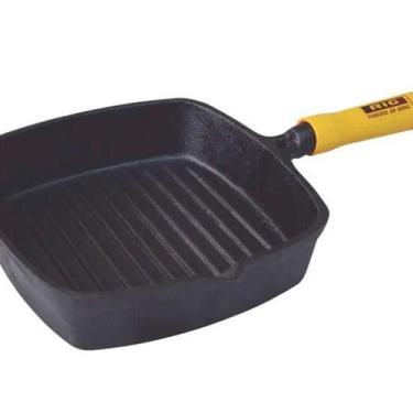 Imagem de Frigideira Ferro Fundido Frisada Cook Grill 22x22cm - RIG FUNDIDOS