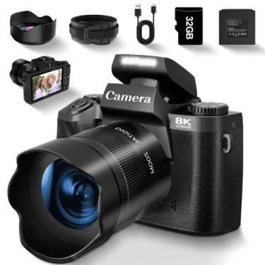 Imagem de Câmera digital UIKICON 8K 64MP com foco automático, tela sensível ao t