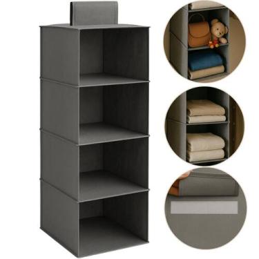 Imagem de Organizador Suspenso Vertical Dobrável Guarda Roupa Closet Armario - T