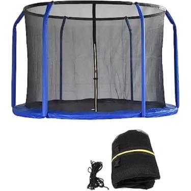 Imagem de Rede De Trampolim De Substituição De 8-14ft, Rede De Segurança Para Postes De 6/8 Arcos Trampolins De Estrutura Redonda, Rede De Proteção De Trampolim Redondo Para Anti-queda, 10FT/3.06m/6