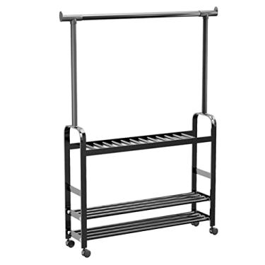 Imagem de Cabideiro de roupas, cabideiro, dobrável, organizador de roupas portátil para quarto, sala de estar, loja de roupas/120 * 25 * 155 cm (120 * 25 * 155 cm)