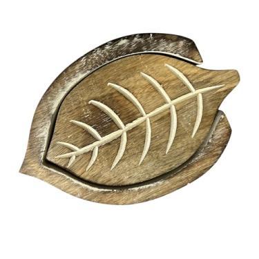 Imagem de BATRA ASSociATES S.B.Arts – Conjunto de porta-copos de madeira com 6 porta-copos – Torre de Hanói – Suporte de visual vintage para cerveja e outras bebidas – Antiguidade – Qualidade premium – 9,5 x 9,5 cm