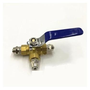 Imagem de 4 mm, 6 mm, 8 mm, 10 mm, 12 mm, 14 mm, 16 mm, 19 mm, pneumático, tubo de torção rápida, conector rápido de válvula esférica de latão de três vias (14 mm OD, porta L)