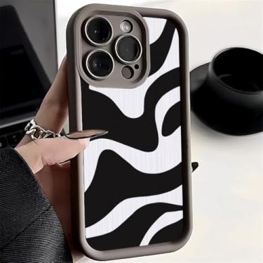 Imagem de MVVKKY Capa com padrão de treliça e listras de zebra para Samsung S24 FE (para Samsung S24 FE/3)