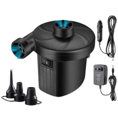 Imagem de Bomba De Ar Elétrica Portatil. Para Encher Colchão Boia Piscina. Bomba Pneumática Inflador Com Bicos Inclusos. Bivolt 110V/220V. Enche e Esvazia.