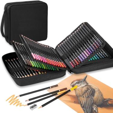 Imagem de Conjunto de lápis Sketch, 57 unidades com lápis de grafite e lápis de cor