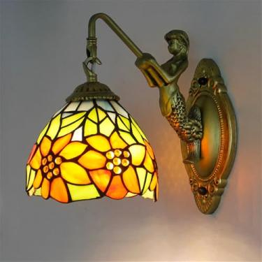 Imagem de Luminária de parede retrô americana LED de luxo e criativa para sala de estar, restaurante, quarto, escritório, casa de campo, hotel, café, bar, corredor, penteadeira, banheiro, espelho (D 1