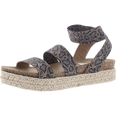 Imagem de Steve Madden Sandália feminina Kimmie Wedge, Cobra azul, 8