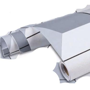 Imagem de Papel de Parede Adesivo PVC Estampa Tela Geométrica, 5 Metros x 45cm, Autoadesivo, Impermeável, Lavável