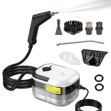 Imagem de Snsowed Limpador a Vapor Portátil Portátil de 1200 W 15s Calor Rápido 105 ℃ / 221 ℉ Máquina a Vapor de Alta Temperatura Com Tanque de água de 1200 Ml 3 Cabeças de (Plugue UE)